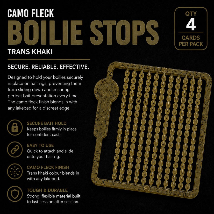 Camo Fleck Boilie Stops — Trans Khaki