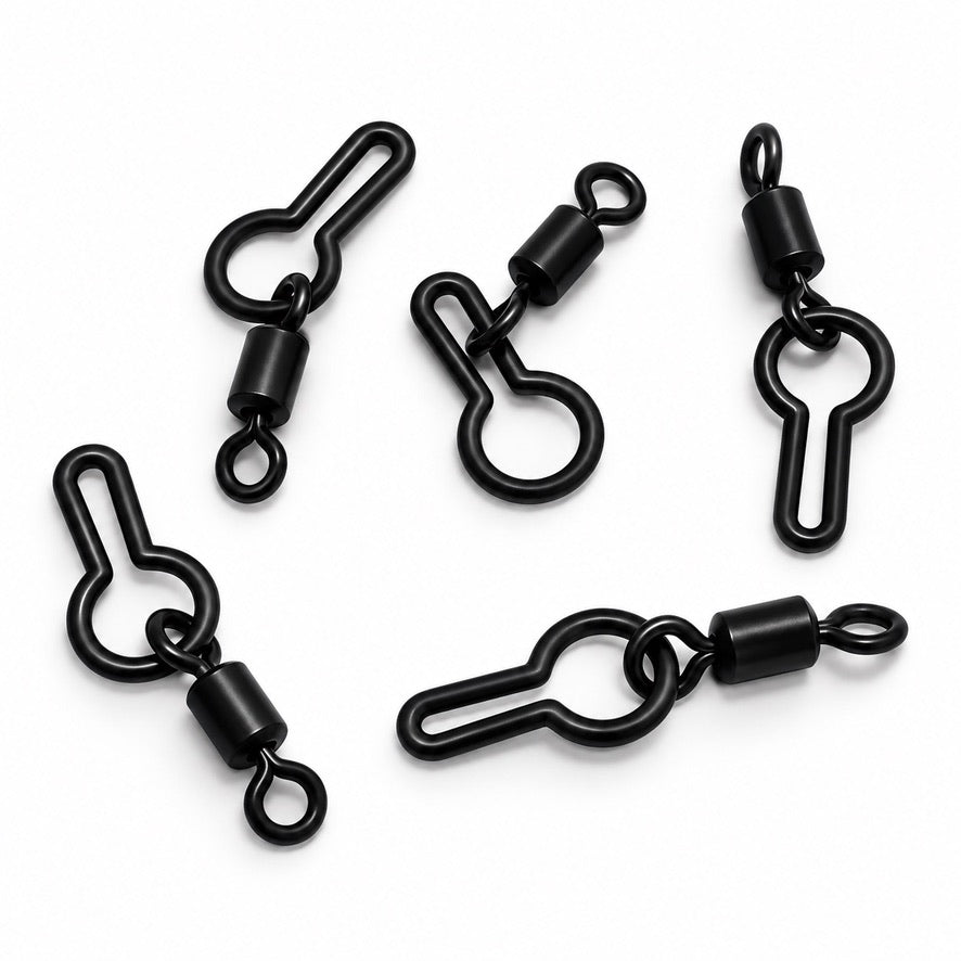 Banxline matte black PVA ring swivels