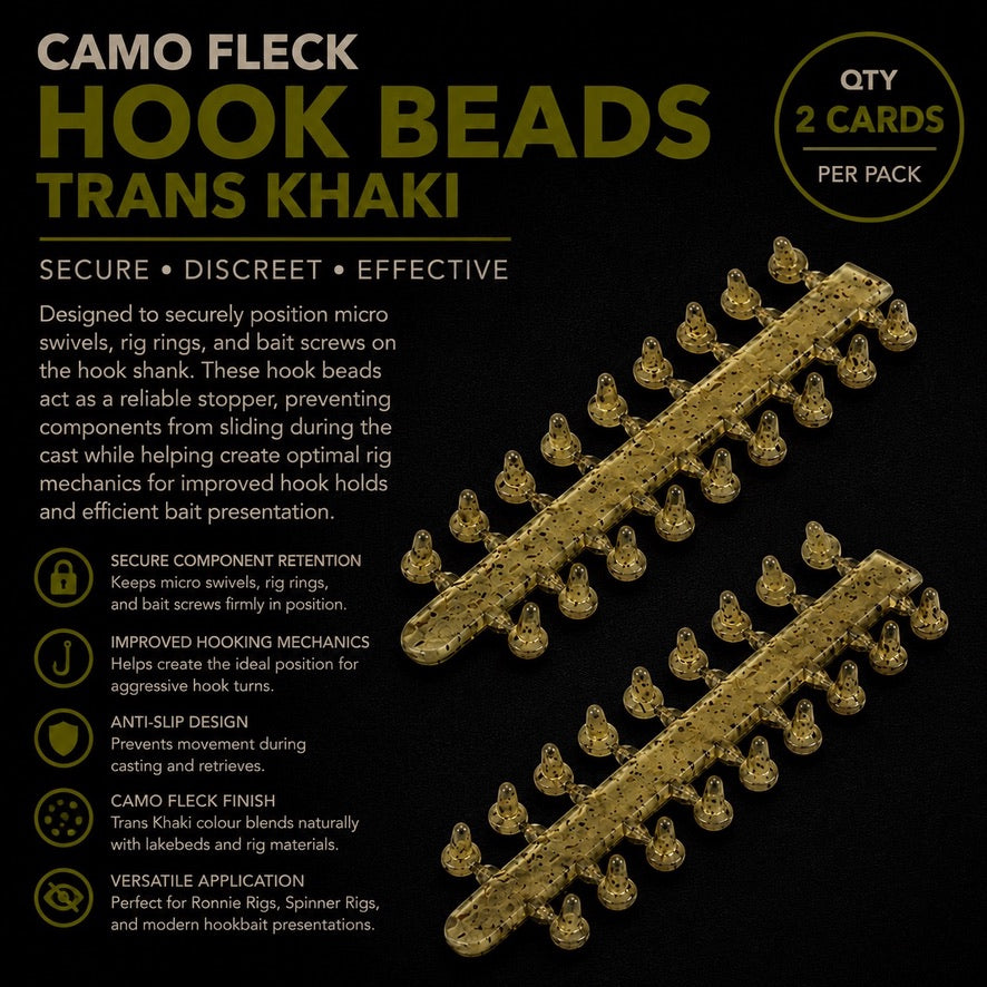 Camo Fleck Hook Beads - Trans Khaki