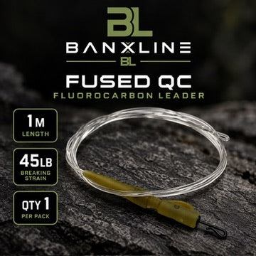 Banxline Fused QC Fluorocarbon Leader, 45lb breaking strain, 1m length, one per pack