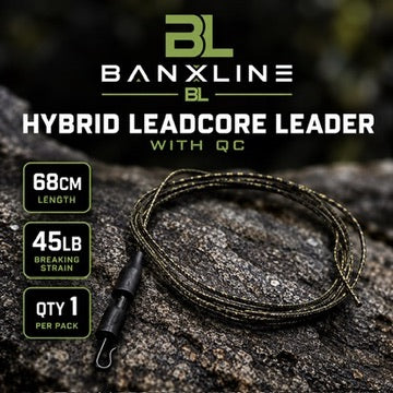 Banxline Hybrid Leadcore Leader with QC, 68 cm, 45 lb, pack of one