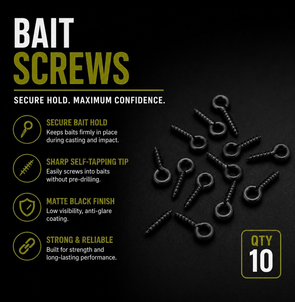 Bait Screws - Matte Black