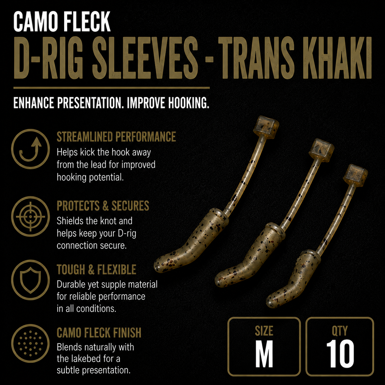 Camo Fleck D-Rig Sleeves - Trans Khaki